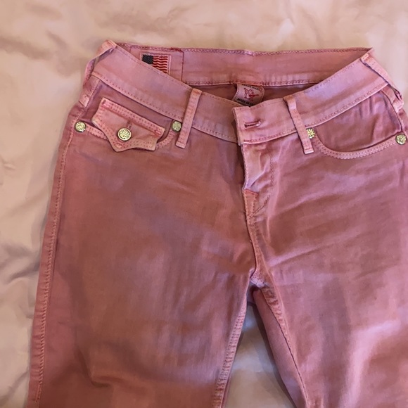 True Religion fitted pale pink jeans size 26 - Picture 2 of 3